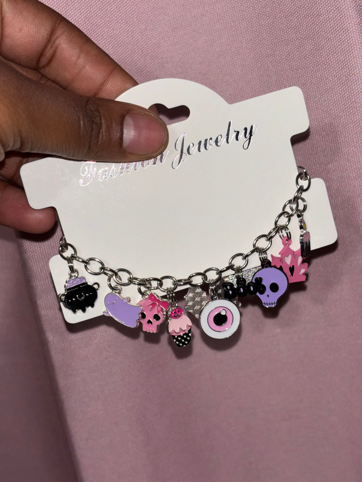 Pink Boo Charm Bracelet