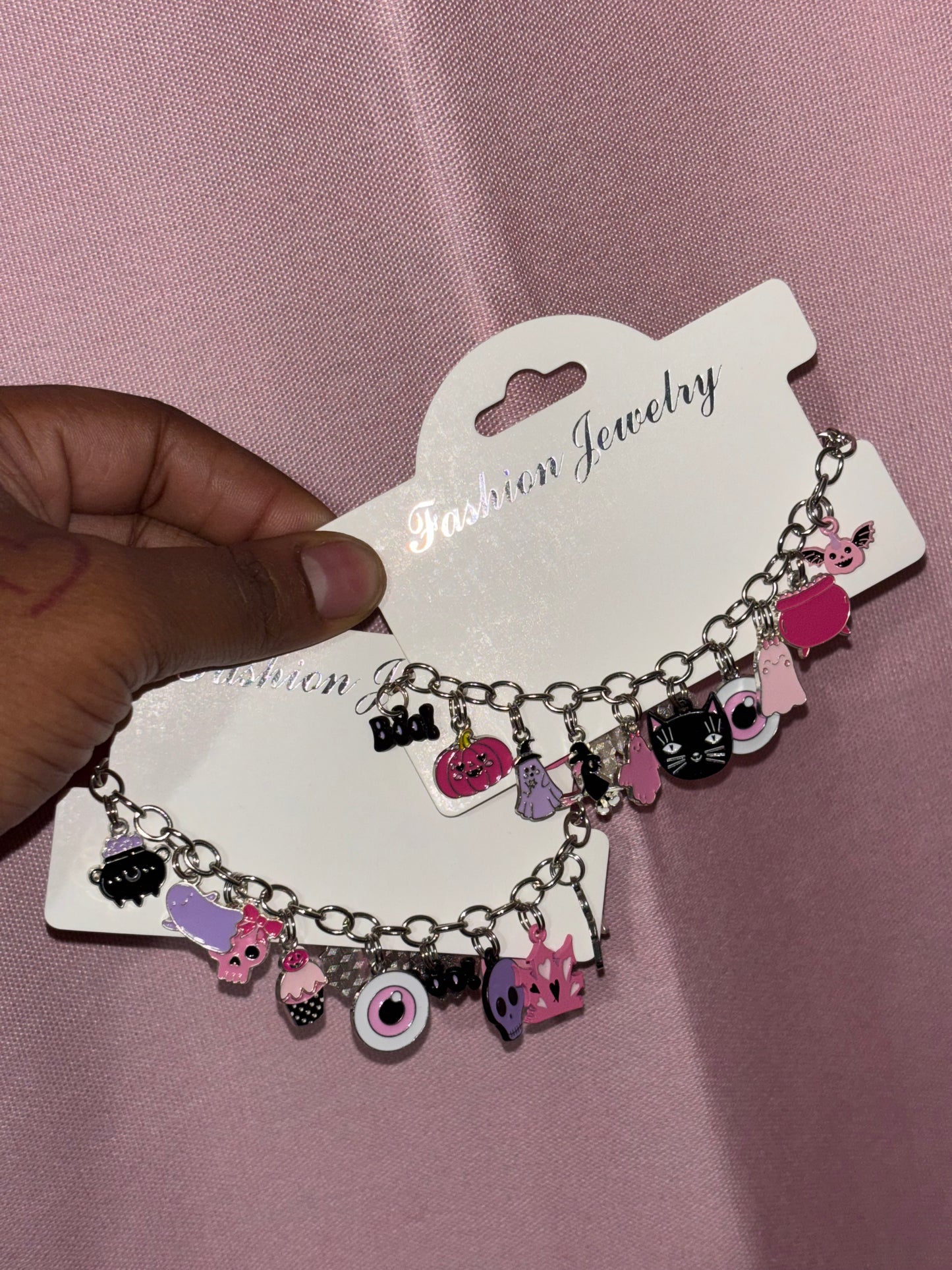 Pink Boo Charm Bracelet